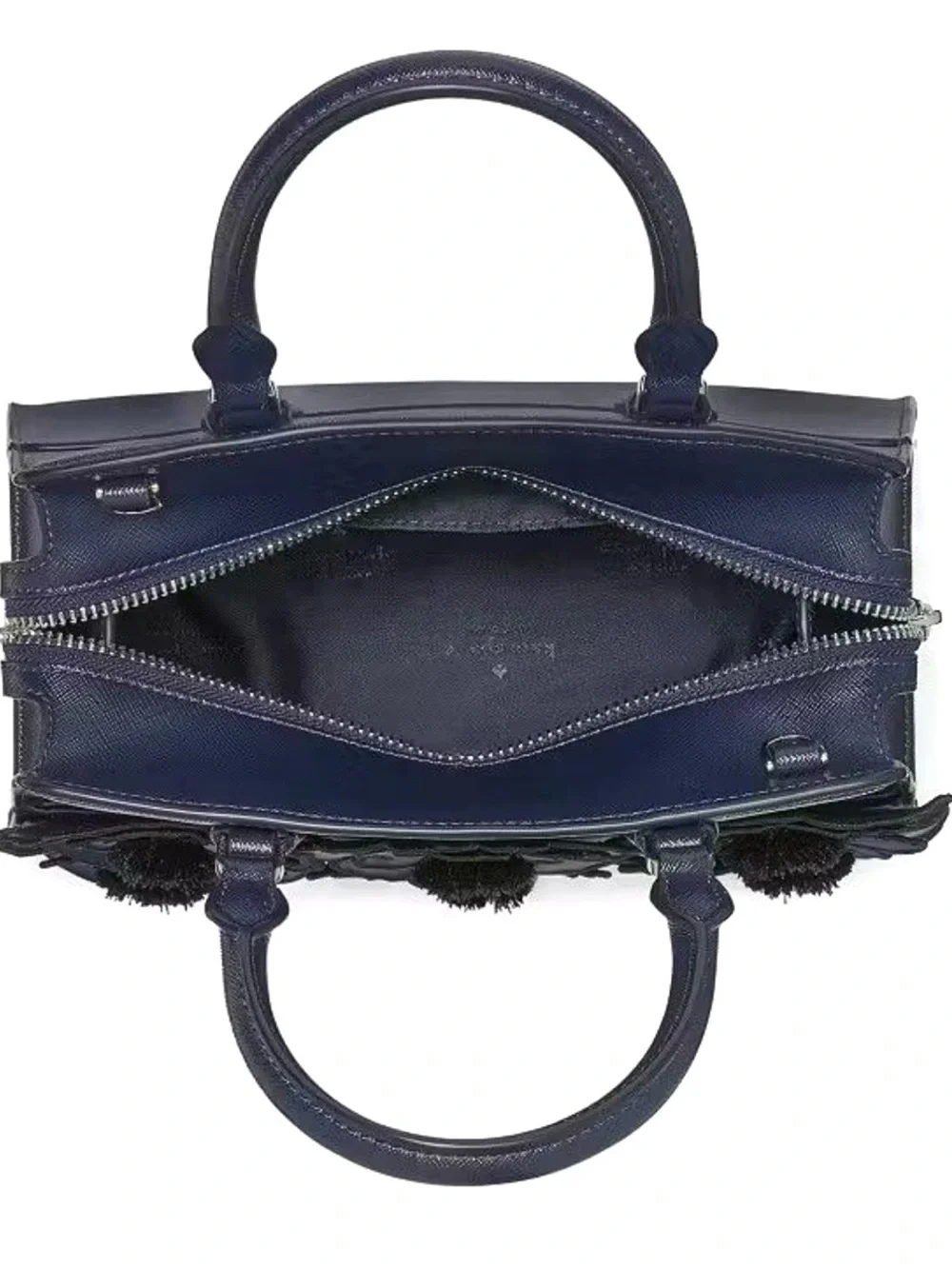 NWT Kate Spade New York Navy Floral Appliqué Satchel Crossbody Bag